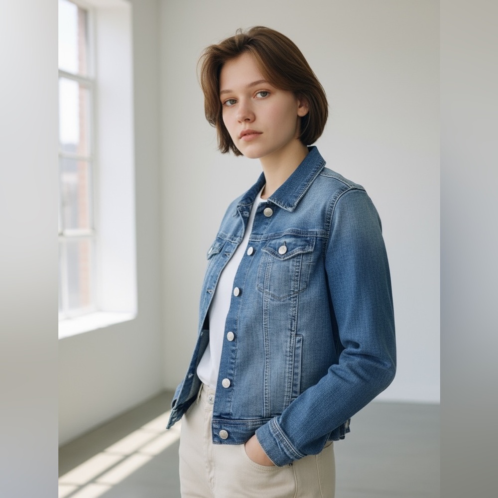 Kensie Jeans Size S Women’s Cropped Denim Jacket